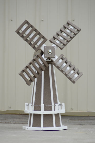 30" Octagon Poly Dutch Windmill (Clay/white trim)