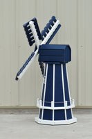 46" Octagon Poly Dutch Windmill, Patriot Blue/white trim