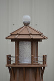 4 ft. Octagon Solar and Electric Powered Poly, Lawn Lighthouse Antique Mahogany