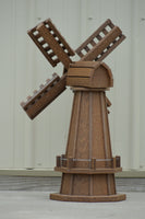 30 inch Octagon, Decorative, Spinning Poly Dutch Windmill (Antique Mahogany)