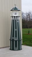 10 foot Solar and Electric Powered Poly Lighthouse. (Poly Lumber Lighthouses)