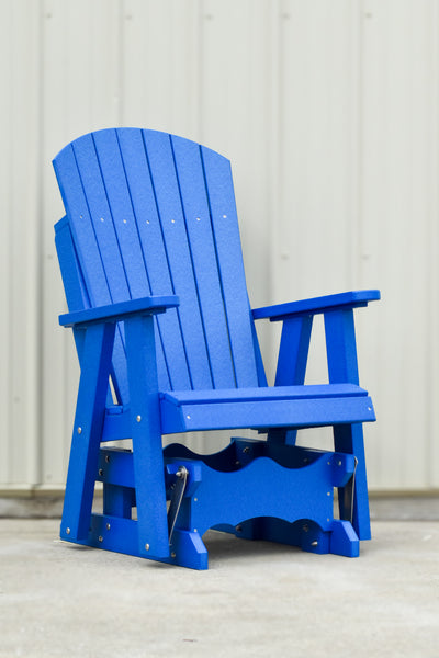 Poly Fanback Glider Rocker Blue – NMW Crafts
