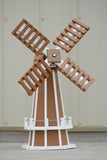 30" Octagon, Decorative, Spinning Poly Dutch Windmill (Caramel/White)