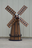 5 ft. Octagon Poly Dutch Windmill Antique Mahogany/Black "Wood Looking Windmills"