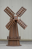 30" Octagon, Decorative, Spinning Poly Dutch Windmill (Antique Mahogany)