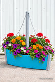3 foot Decorative Sailboat Flower Planter (Aruba Blue/Light Gray)