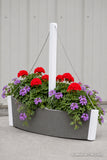 3 foot Decorative Sailboat Flower Planter (Weathered Wood/White)