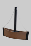 3 foot Decorative Sailboat Flower Planter (Mahogany/Black)