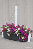 3 foot Decorative Sailboat Flower Planter (Gray/White)