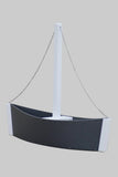 3 foot Decorative Sailboat Flower Planter (Gray/White)