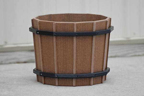16 inch plant pots 16 inch Barrel Flower Pot, Hand Crafted from Poly Lumber – NMW Crafts