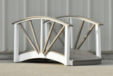 Poly Ornamental 3' Landscape Bridge, Clay/White