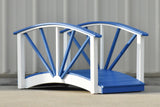 Poly Ornamental 3' Landscape Bridge, Blue/White