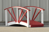 Poly Ornamental 3' Landscape Bridge, Red/White