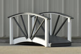 Poly Ornamental 3' Landscape Bridge, Gray/White