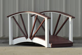 Poly Ornamental 3' Landscape Bridge, Cherry/White