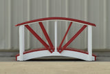 Poly Ornamental 3' Landscape Bridge, Red/White