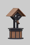 2 ft. Poly Wishing Well Flower Planter, (Antique Mahogany/Black)