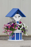 2 ft. Poly Wishing Well Planter, (Blue/White)