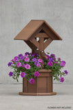 2 ft. Poly Wishing Well Flower Planter, (Antique Mahogany)