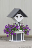 2 ft. Poly Wishing Well Planter, (Gray/White)
