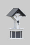 2 ft. Poly Wishing Well Planter, (Gray/White)