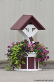 2 ft. Poly Wishing Well Planter, (Cherry/White)
