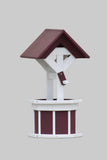 2 ft. Poly Wishing Well Planter, (Cherry/White)