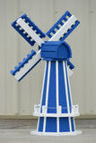 30" Octagon, Decorative, Spinning Poly Dutch Windmill (Blue/White)