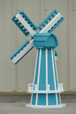30" Octagon, Decorative, Spinning Poly Dutch Windmill (Aruba Blue/White)