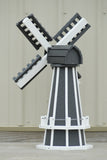 30" Octagon, Decorative, Spinning Poly Dutch Windmill (Gray/White)