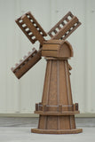 30" Octagon, Decorative, Spinning Poly Dutch Windmill (Antique Mahogany)