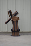 30 inch Octagon, Decorative, Spinning Poly Dutch Windmill (Antique Mahogany and Black)