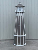 10 foot Solar and Electric Powered Poly Lighthouse. (Poly Lumber Lighthouses)