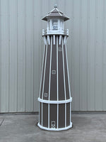 10 foot Solar and Electric Powered Poly Lighthouse. (Poly Lumber Lighthouses)