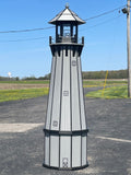 10 foot Solar and Electric Powered Poly Lighthouse. (Poly Lumber Lighthouses)
