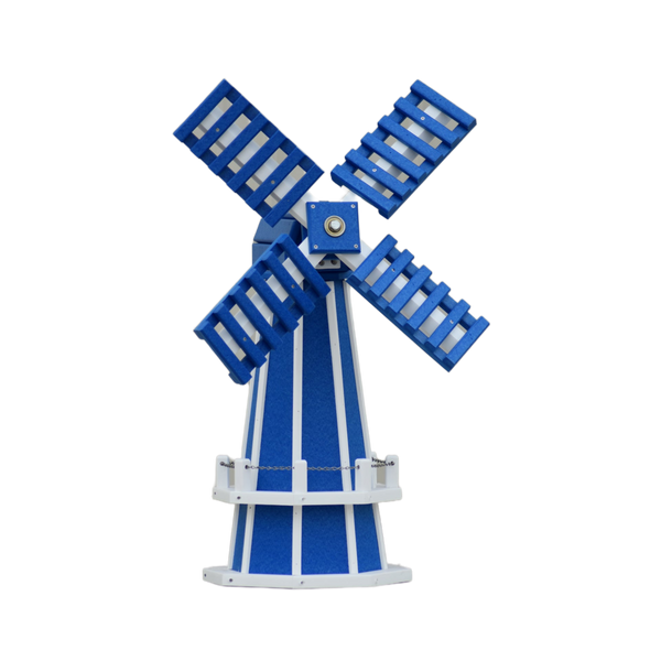 30" Octagon Poly Dutch Windmill (Blue/white trim)