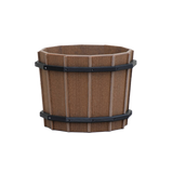 16 inch Barrel Flower Pot, Hand Crafted from Poly Lumber