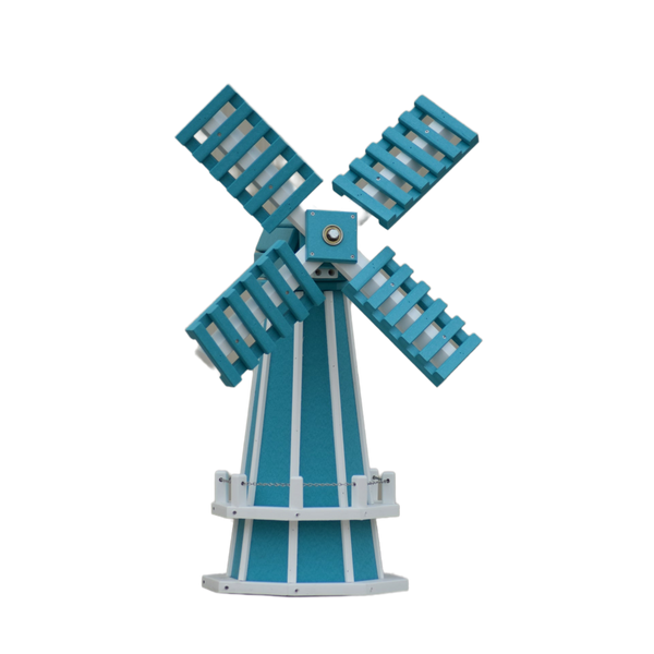 30" Octagon Poly Dutch Windmill (Aruba Blue with White trim)