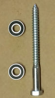2- Grease Packed, Stainless Steel, Dutch Windmill Paddle Bearings with Lag Bolt