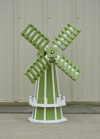 30" Octagon Poly Dutch Windmill (Lime Green with White trim)