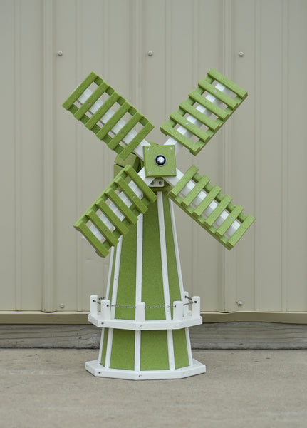 30" Octagon Poly Dutch Windmill (Lime Green with White trim)