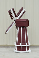 46" Octagon Poly Dutch Windmill  Cherry with White Trim