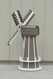 46" Octagon Poly Dutch Windmill, Clay/ white trim