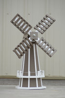 30" Octagon Poly Dutch Windmill (Clay/white trim)