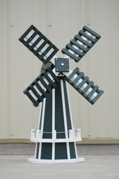 30" Octagon Poly Dutch Windmill (Green/white trim)