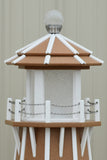 5 ft. Octagon Solar and Electric Powered Poly Lighthouses Carmel with White trim