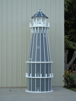 12 foot Solar and Electric Powered Poly Lighthouse. (Poly Lumber Lighthouses)