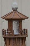 39" Octagon, Solar and Electric Powered  Poly, Lawn Lighthouse Antique Mahogany