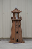 39" Octagon, Solar and Electric Powered  Poly, Lawn Lighthouse Antique Mahogany